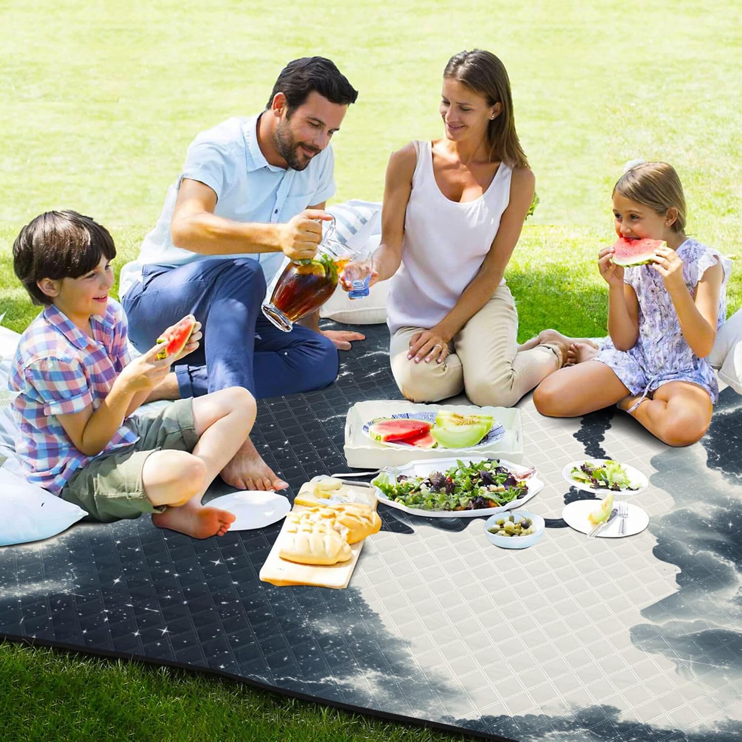 Yuiboo A Father's Day Waterproof Picnic Table Large Beach Portable Picnic Blanket for Grass Picnic Items tapetes para Picnic Vintage