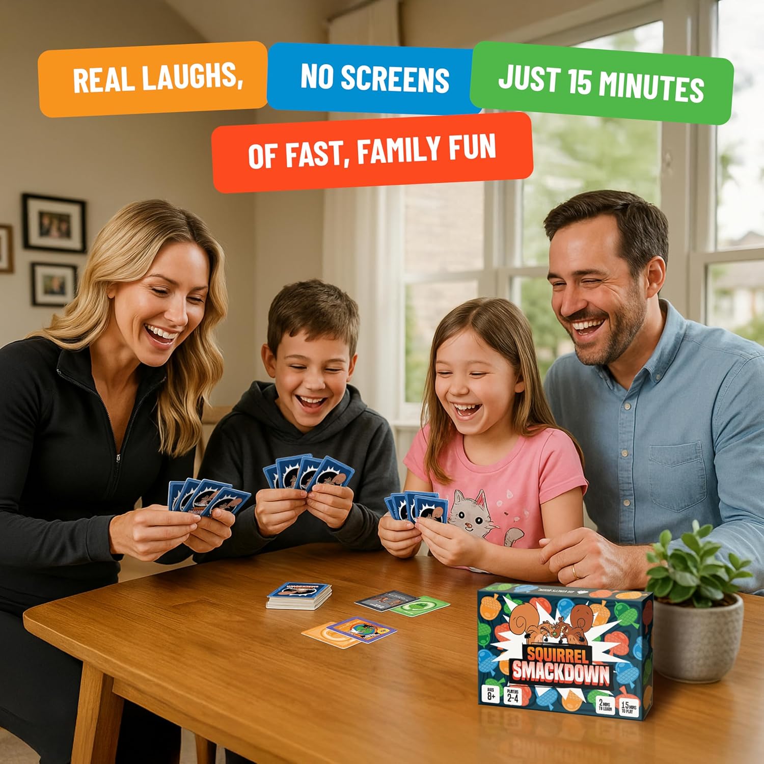 da Vinci's Room Squirrel Smackdown - The Fast Paced Family Card Game for 2-4 Players | Fun Card Games for Teens, Kids 8-12, or Adults image 2 of 7 B0F497WV5J