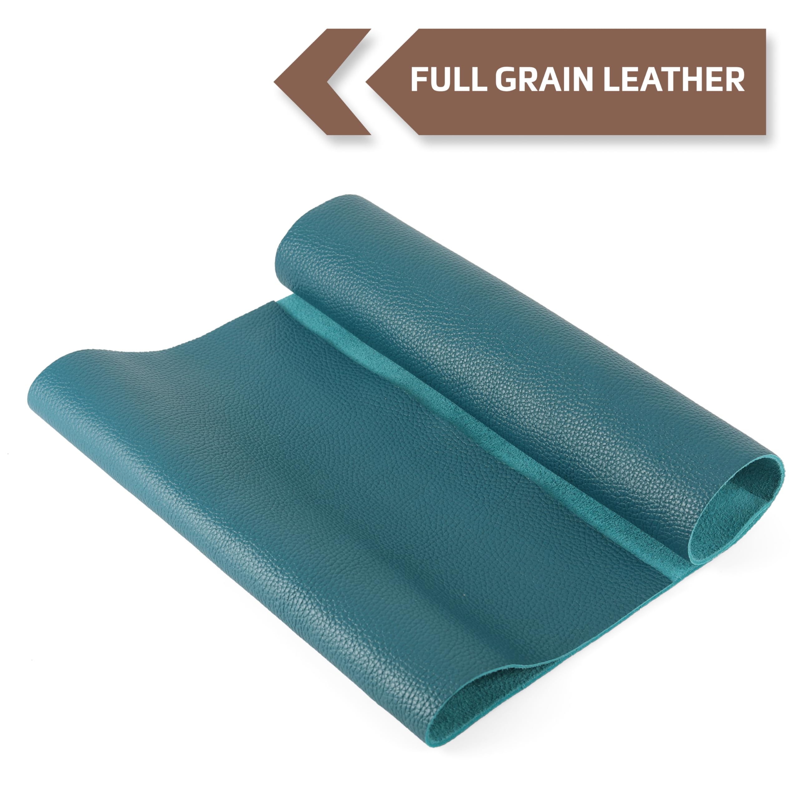 Shkira Hojas de cuero azul genuino de 12 x 24 pulgadas de 2.0 mm para manualidades, cuero de vaca de grano natural, cuadrado de cuero de herramientas - Textura gruesa superior auténtica de grano