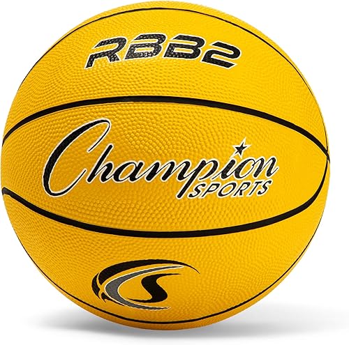 Champion Sports - Pelotas de baloncesto oficiales de nailon con cubierta de goma resistente Champion Sports - Pelotas de baloncesto oficiales de nailon con cubierta de goma resistente