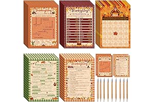 149 Pcs Thanksgiving Party Games - 25 Players