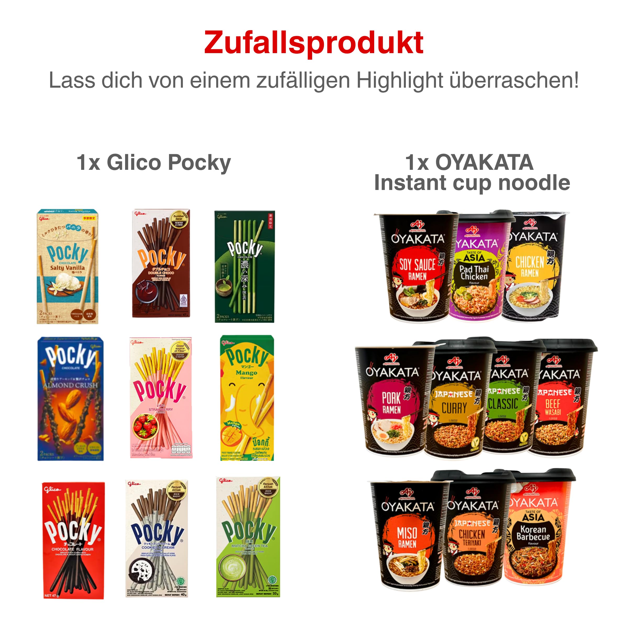 ASIA Snack Box Original Korea Japan Snacks Drinks Süß salzig Kultur-Guide Deutsch