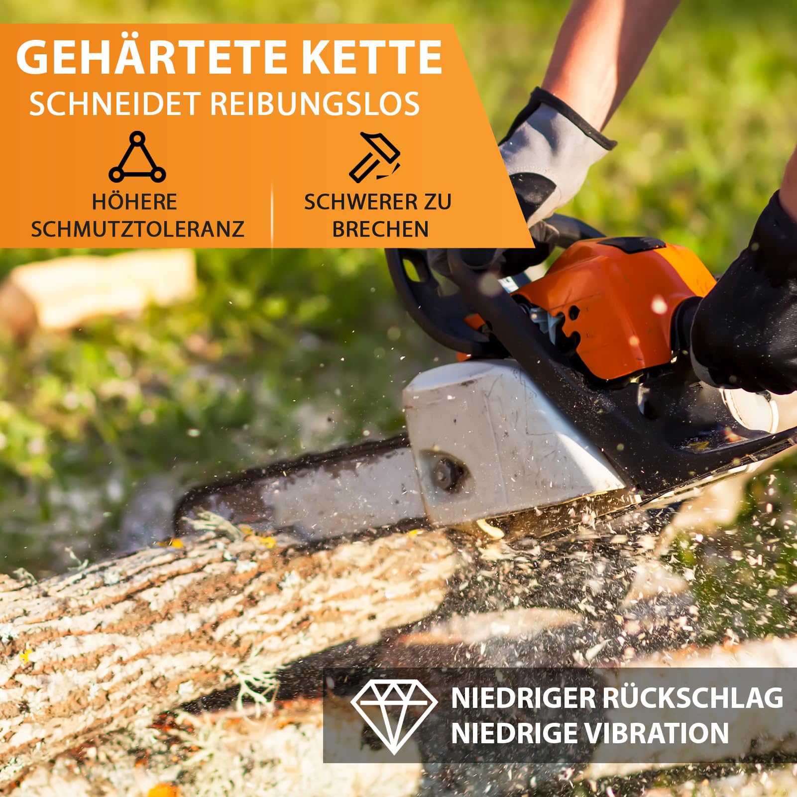 CHAÎNE DE SCIE Semi-Burin 35 CM 3/8 LP 50 TG 1,3 pour Stihl E10 E14 Mse