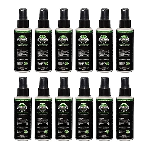 SNiPER Desinfectante hospitalario, eliminador de olores y limpiador multiusos, aerosol de 4 onzas, paquete de 12