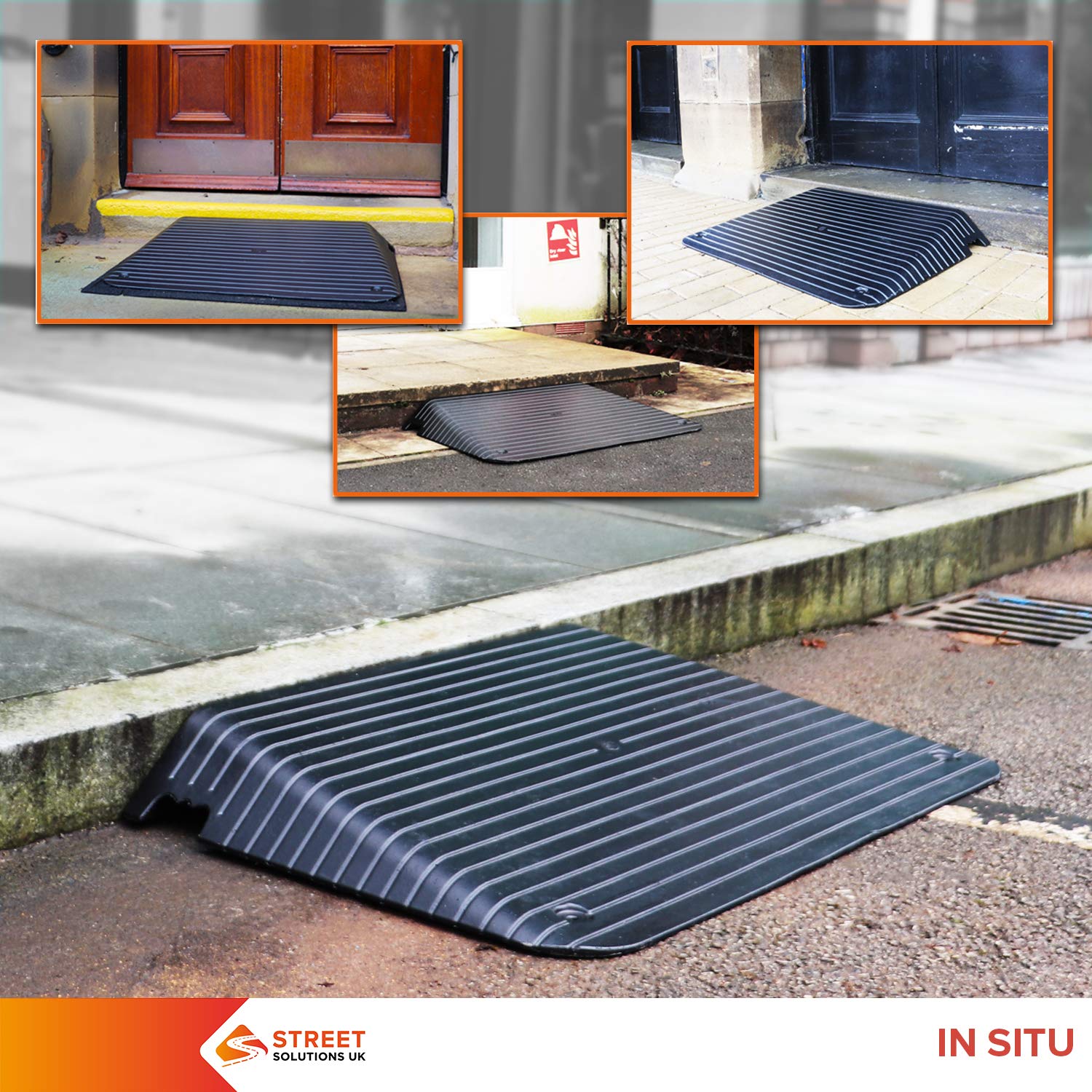 Rubber Threshold Door Step Ramp 4 Inch Rise Doorway Mobility Entry