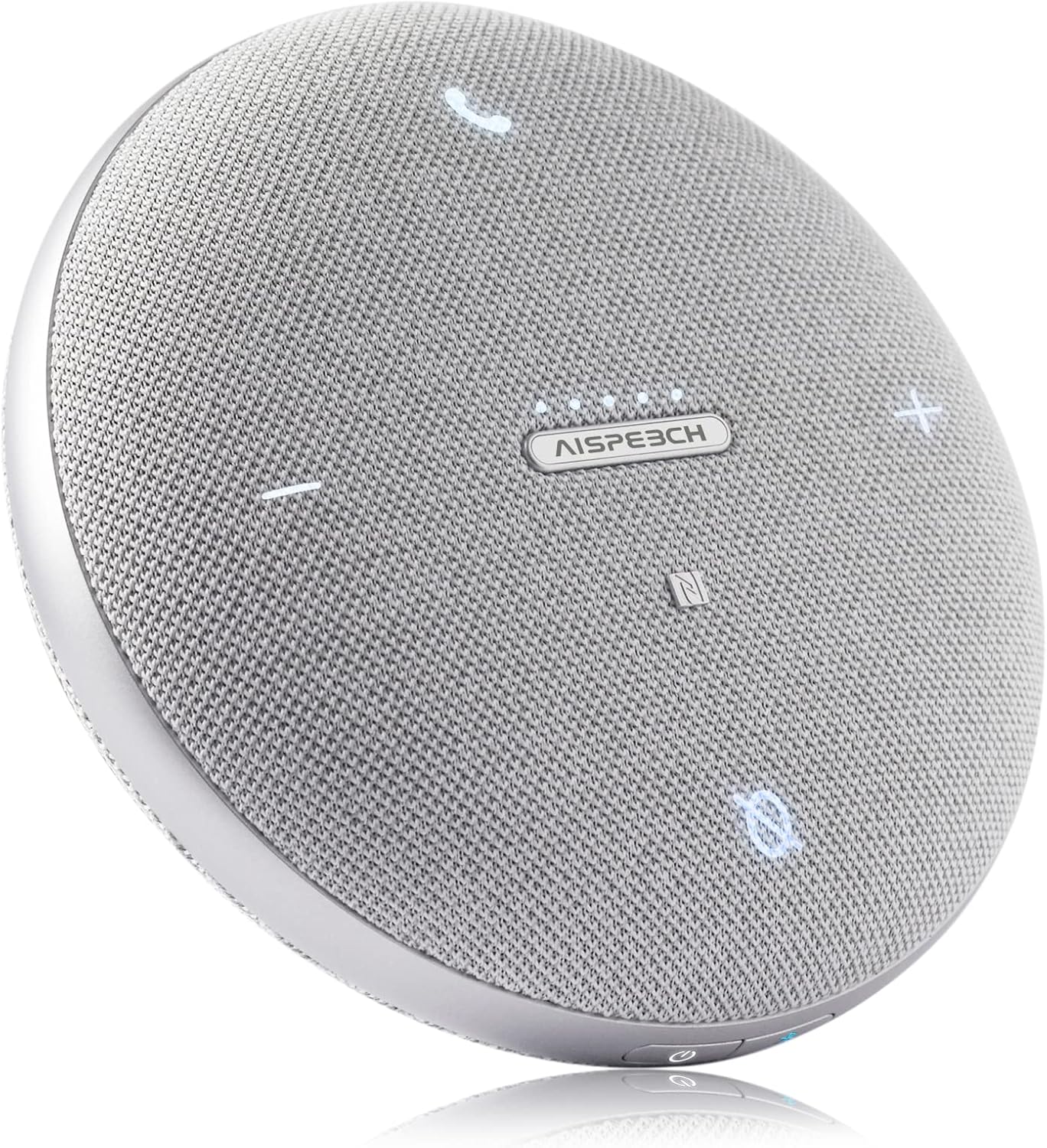 Жогорку view of the AISPEECH AIMIC-M4 speakerphone showing control buttons