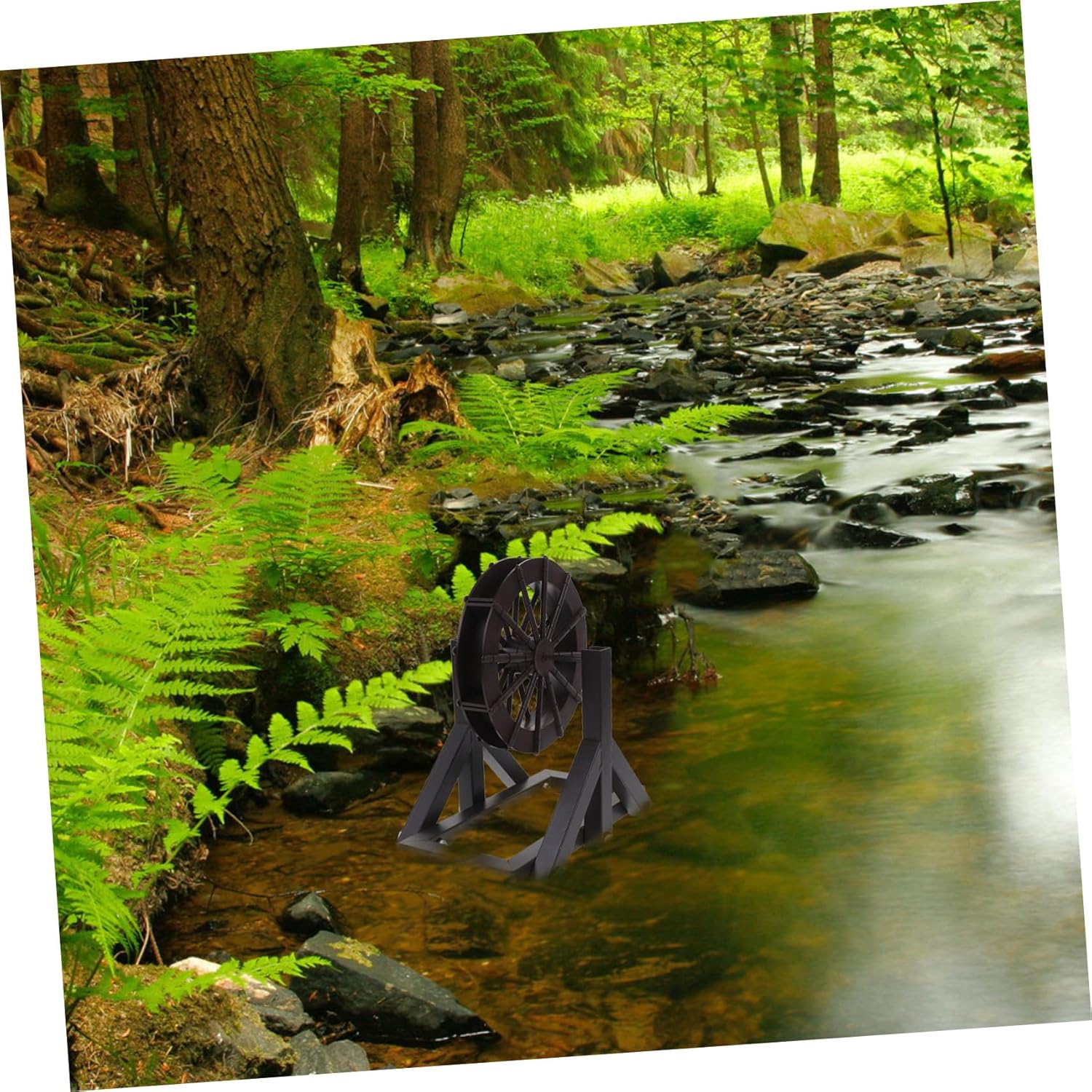 Micro Water Wheel Bracket DIY Landscape Decor Plastic Water Feature Accessory Zen Garden Tool Outdoor Indoor Fountain Decor