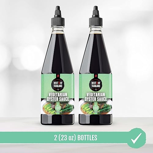 Miniatura 7 de Best Of Thailand Salsa vegetariana de ostras  Mejorada sin MSG Salsas veganas auténticas elaboradas asiáticas para aderezos y cocina, certificado