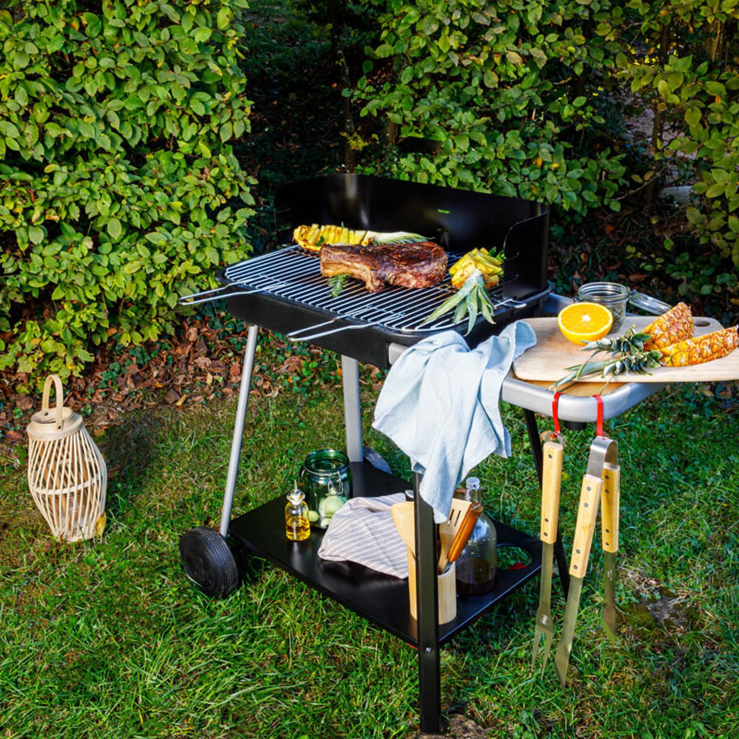 Barbecue au charbon de bois VULCANO 2300 + soufflerie, de chez Somagic