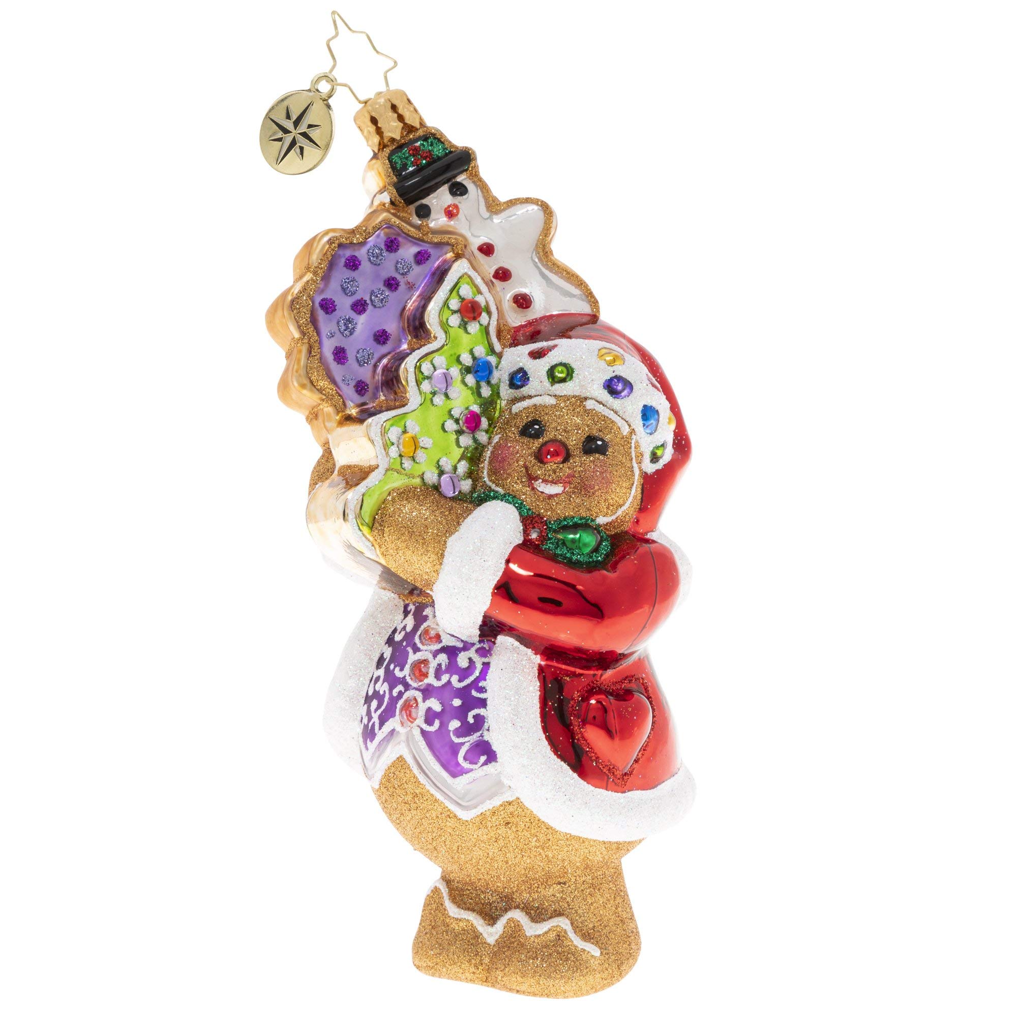 Christopher Radko Hand-Crafted European Glass Christmas Ornament, The Gingerbread Man Can!