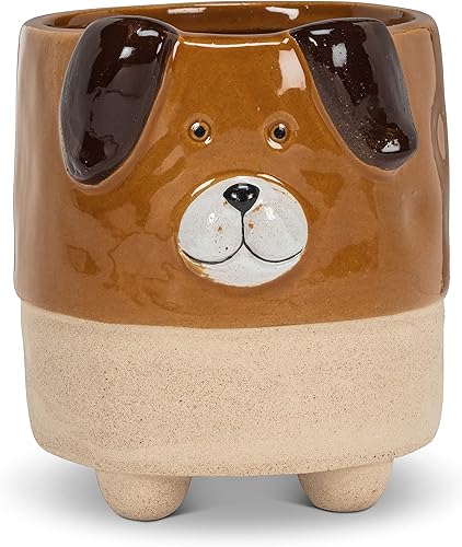 Miniatura 6 de Abbott Collection Macetero de cerámica con patas para plantas de interior, macetas de cerámica duraderas para plantar suculentas, flores, pastos,