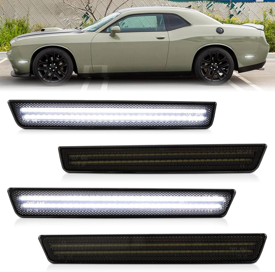 た*ま様 CHALLENGER LEDライト FetonAuto White LED Front Rear Side Marker Lights for Dodge