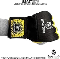 Vista 8 de Beast Gear Vendas de mano para guantes de boxeo – Vendas rápidas de gel interior para hombres y mujeres para deportes de combate, artes marciales