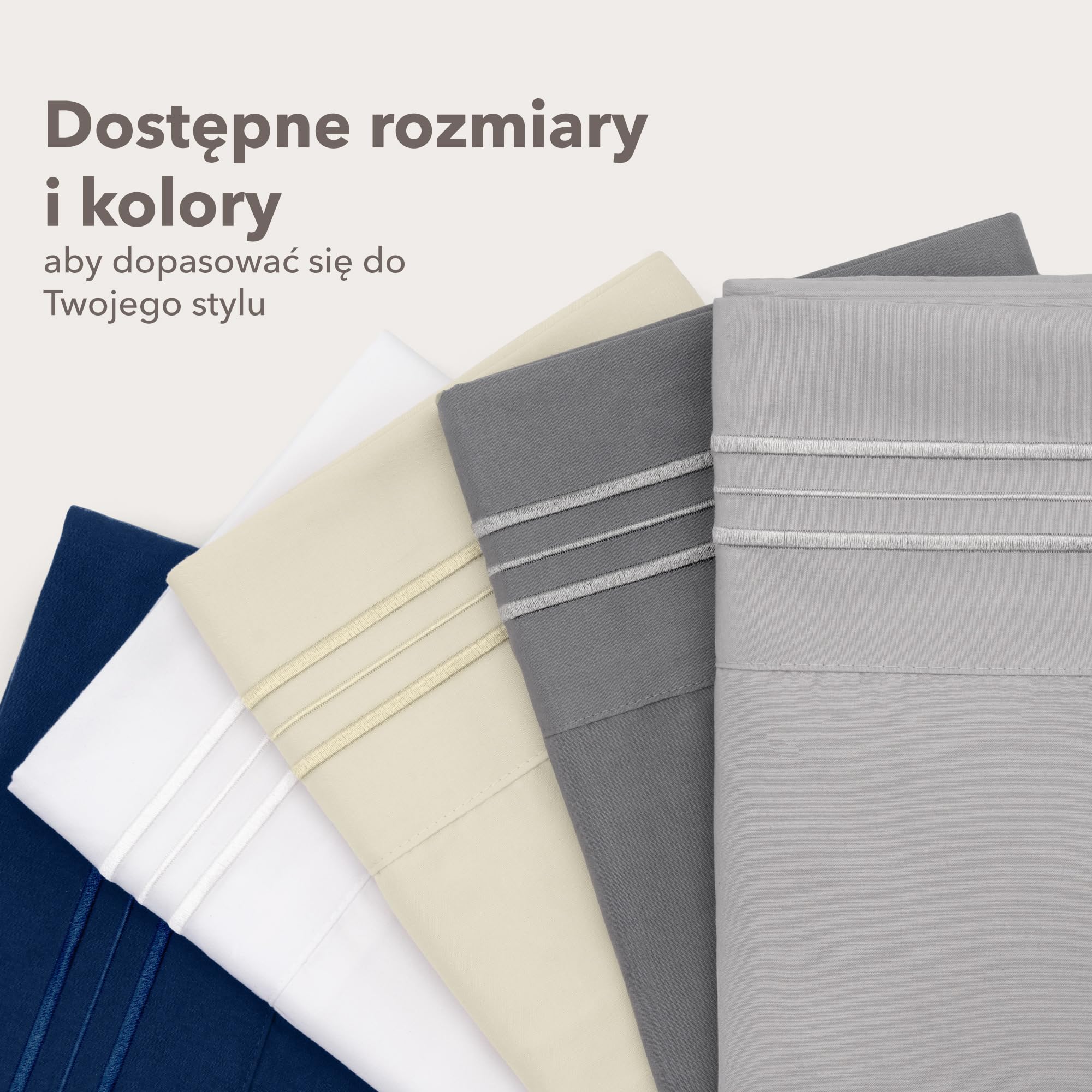 Dreamzie Poszewki na poduszki 60x60 Zestaw 2 sztuk ze szczotkowanej mikrofibry z certyfikatem Oeko-Tex - Miękka poszewka na poduszkę z haftowanymi wzorami - Szara