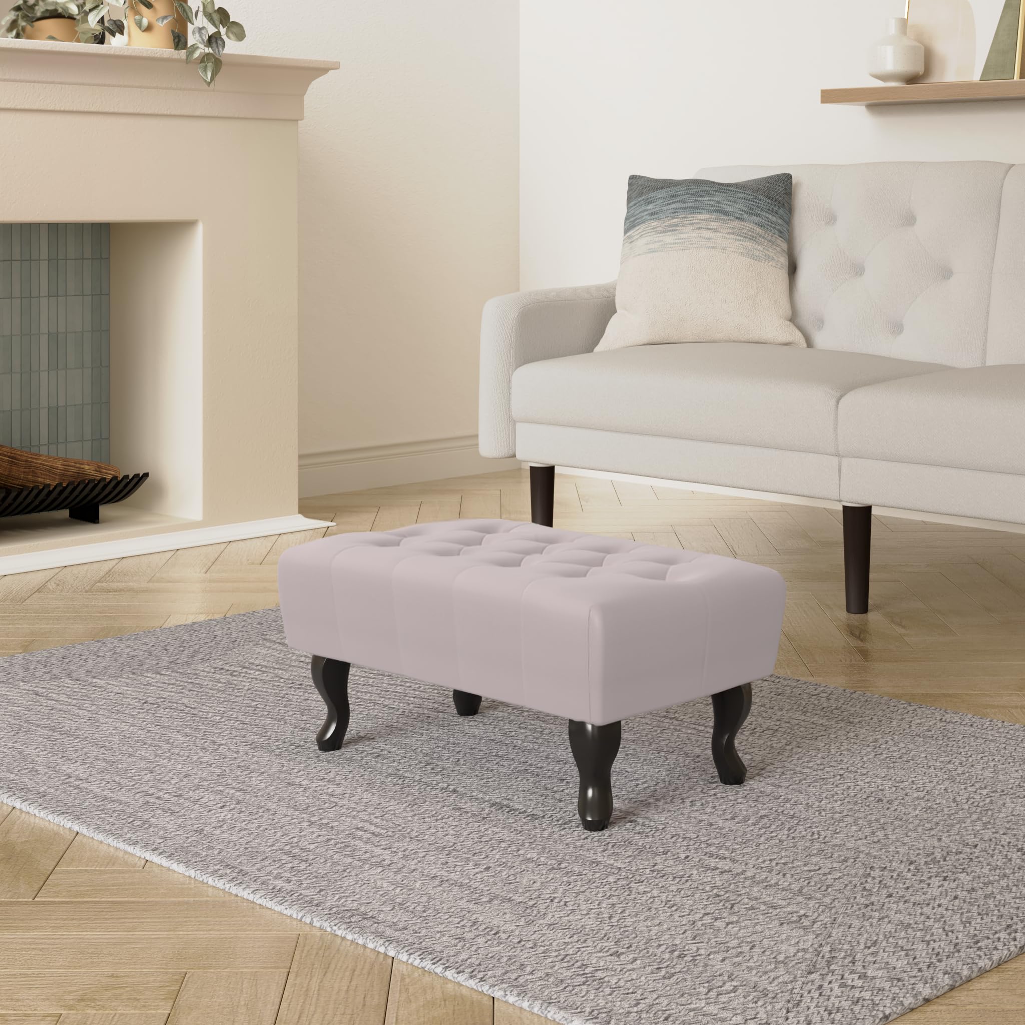 Pouf Sgabello In Seagrass YMYNY - Gambe In Metallo, Design Naturale, 32x32x45cm - Per Soggiorno, Ingresso - Foto 8