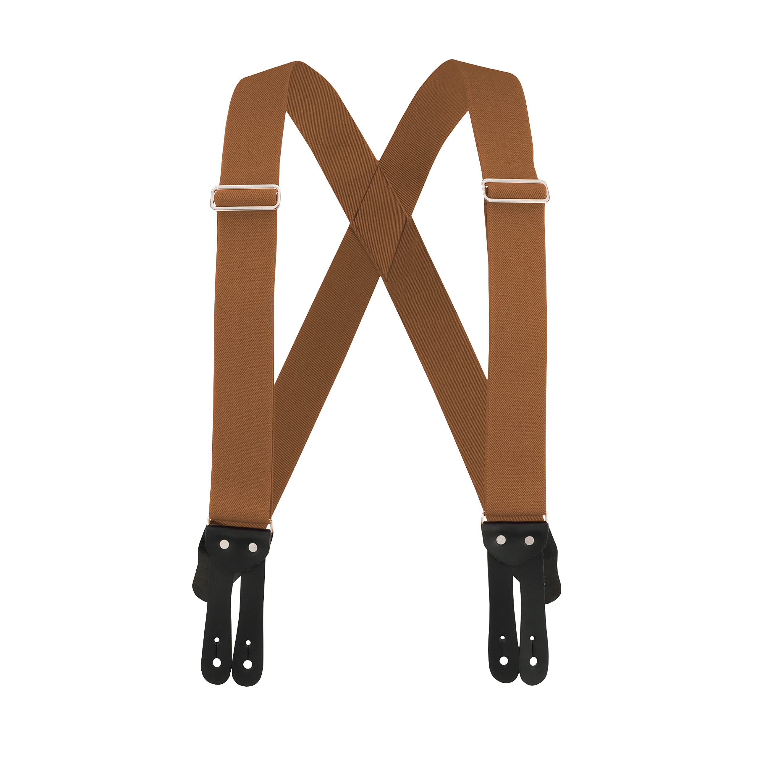 WK-7800X-LEF-BLK, X-Back Button Work Suspenders, 2-inch Adjustable Strap