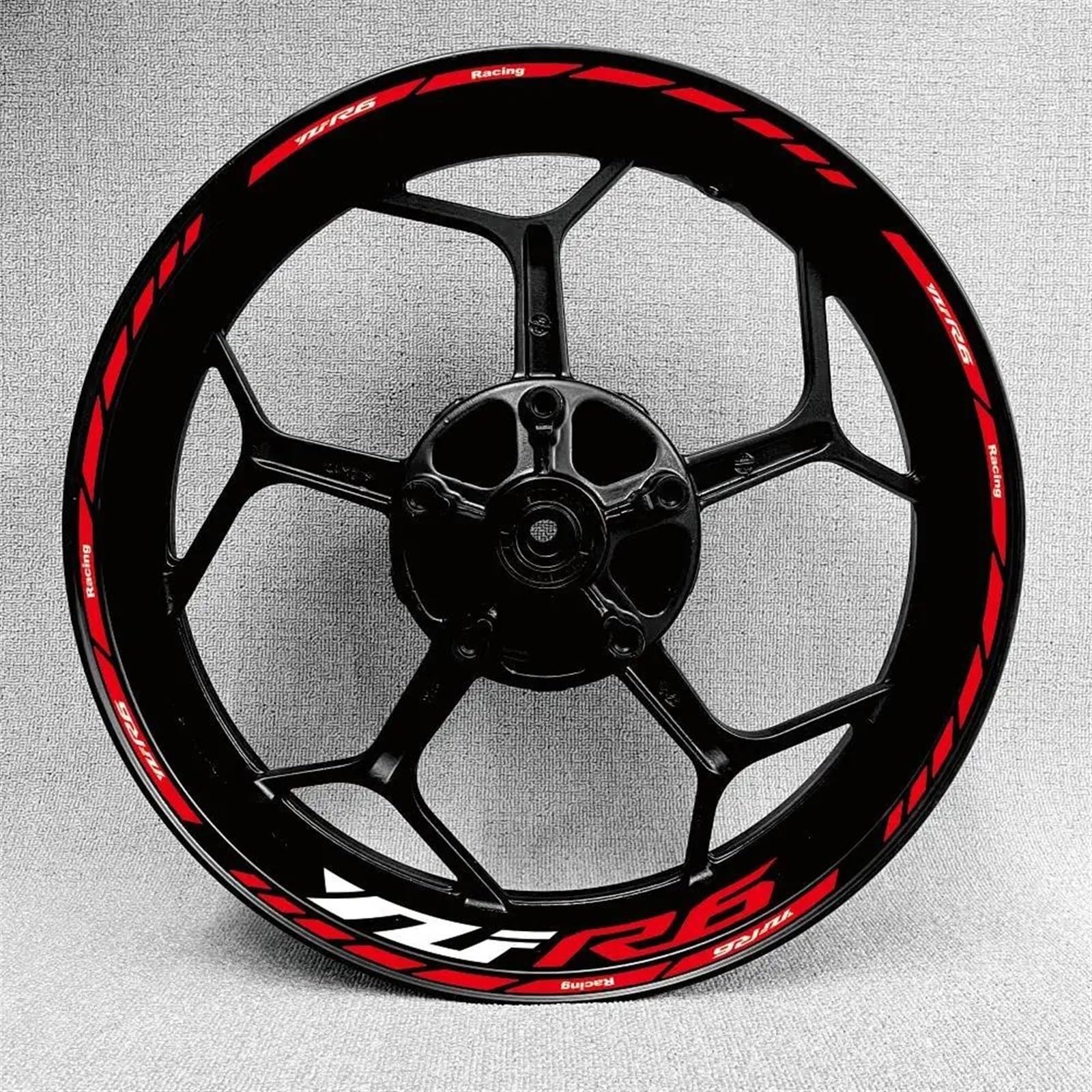 Stickers Motorcycle Wheel Stickers Night Reflective Decorative Rim for Yamaha YZFR6 YZF R6(Style 7)