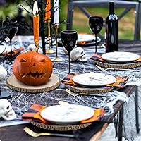 Vista 8 de Rebanadas de madera sin terminar, 8 piezas redondas de madera de 8 a 9 pulgadas, rebanadas de madera para centros de mesa, mesas, manualidades