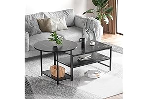 WOHOMO Black Center Tables for Living Room