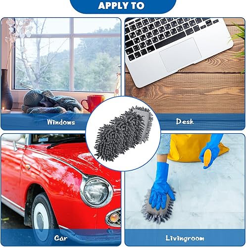 Miniatura 7 de 4 borradores magnéticos de borrado en seco, borrador magnético de microfibra lavable para aula, hogar y oficina (gris)