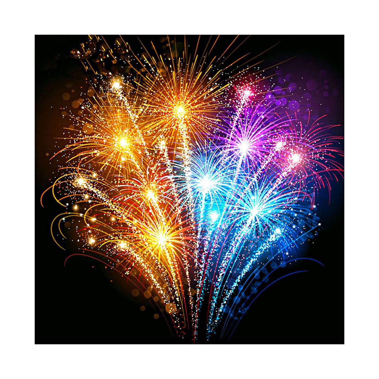 Better Selection DIY 5D Diamond Art by Number Kit for Adult, Full Drill Diamond Painting Embroidery Kit Home Wall Decor-11.81 x 11.81 (Fireworks Bouquet)