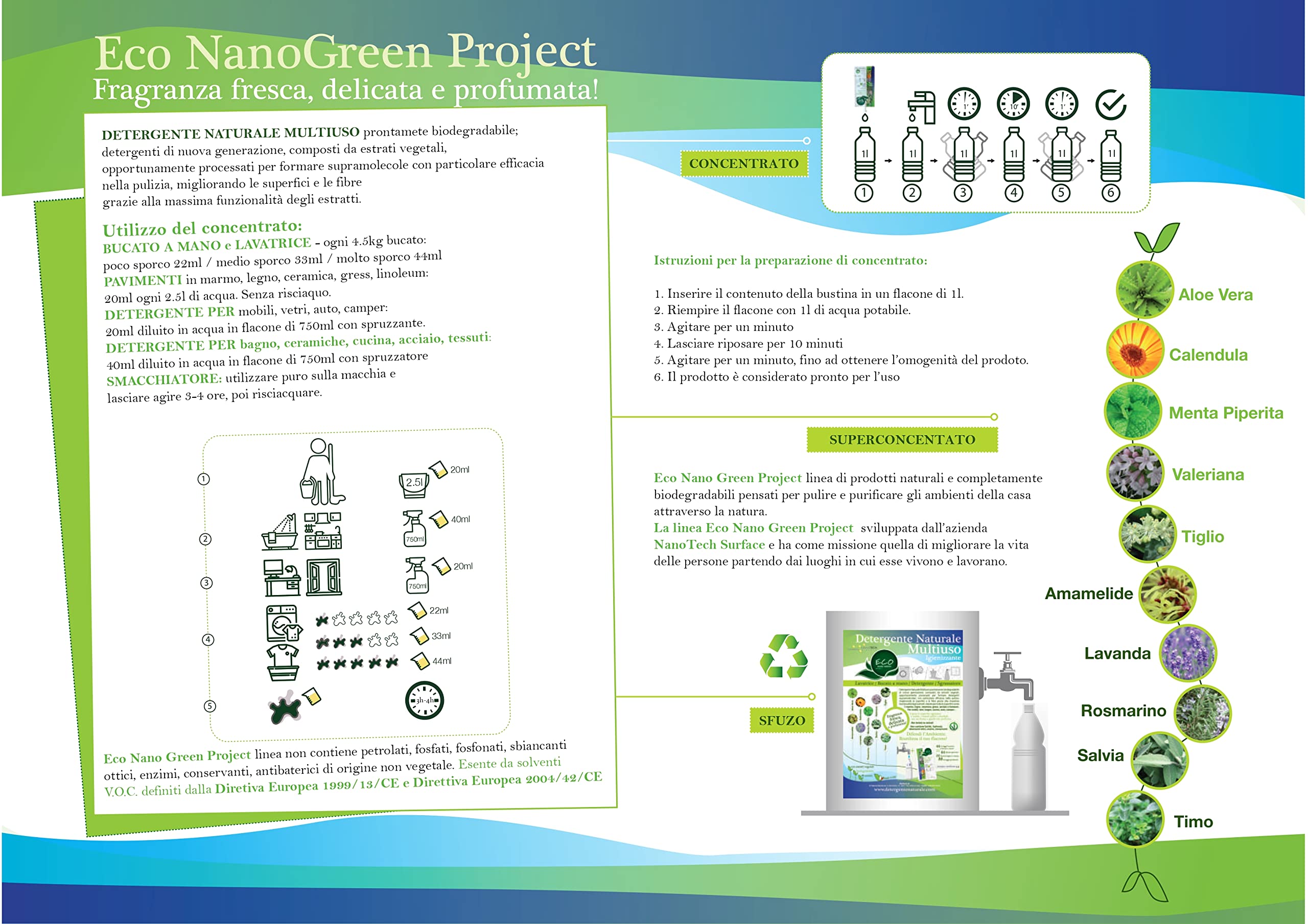 ECONANO GREEN PROJECT - Detersivo Lavatrice Bio 10 Lt con Rubinetto