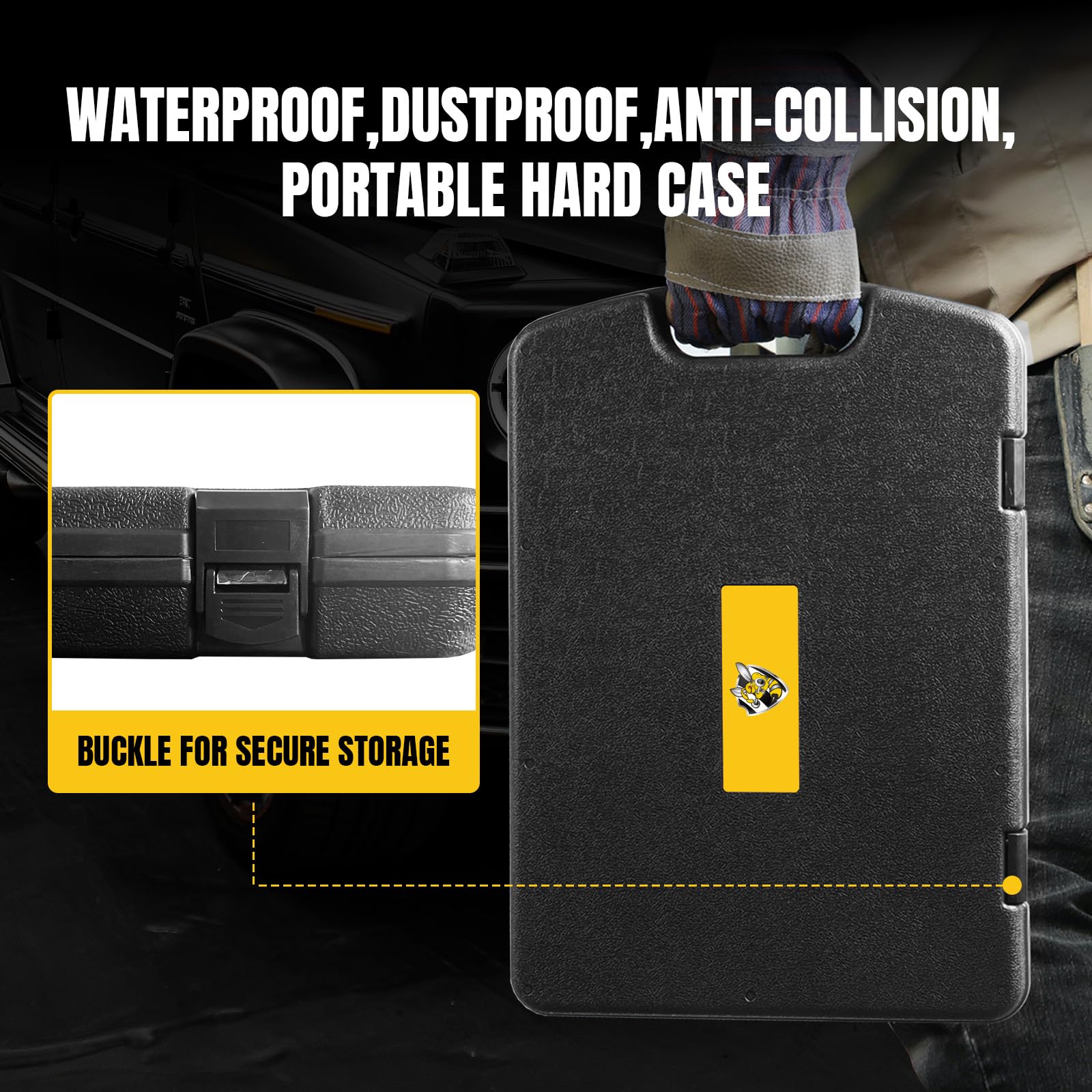 YELLOW JACKET Báscula de refrigerante de 220 libras HVAC Freón Escala electrónica de alta precisión para carga de refrigerante con funda portátil para todos los tanques de recuperación de refrigerante