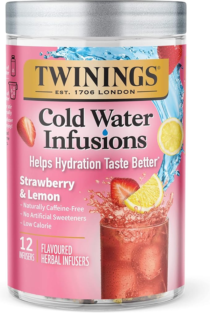 Twinings Cold Infuse Flavored Water Enhancer, Strawberry & Lemon, 12