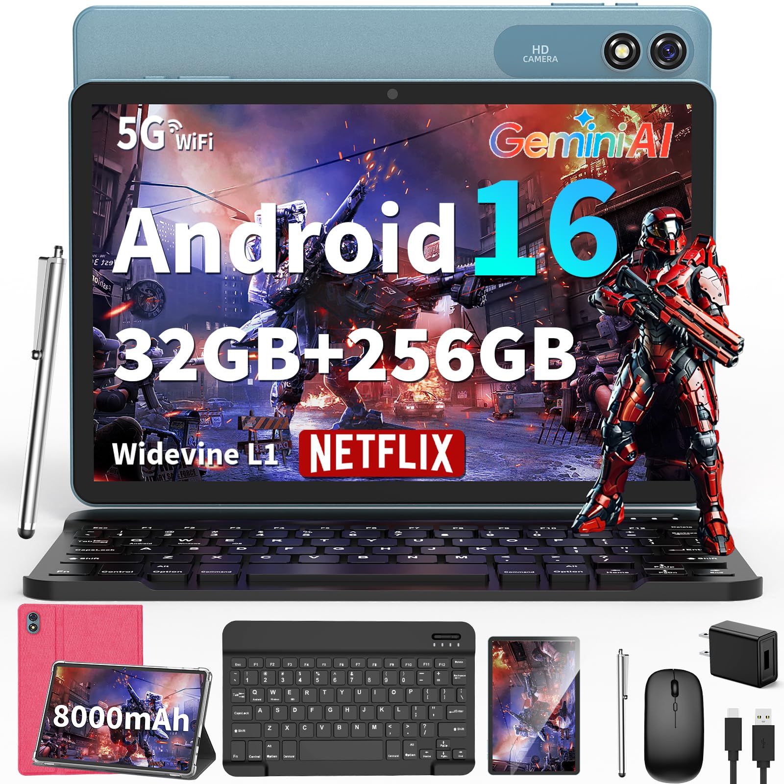 Amazon.com : 2026 Android 16 Tablet 10 inch - 32GB+256GB+2TB