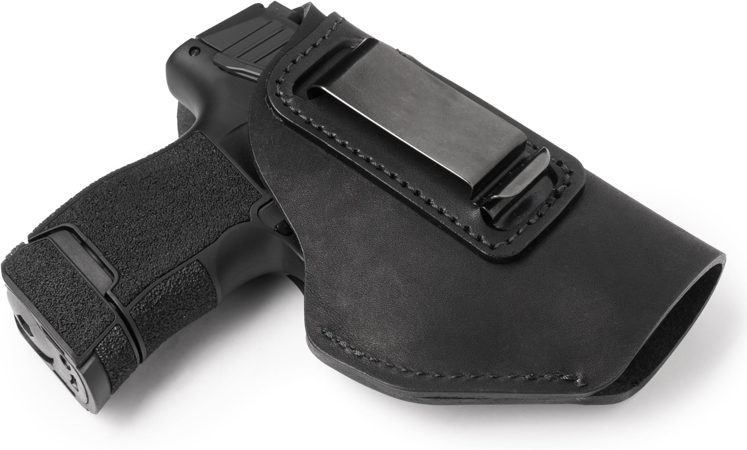 The Defender Leather IWB Holster - Made in USA - Fits Glock 42 | Sig P365 | Ruger LC9, LC9s | Kahr CM9, MK9, P9 | Springfield Hellcat and More