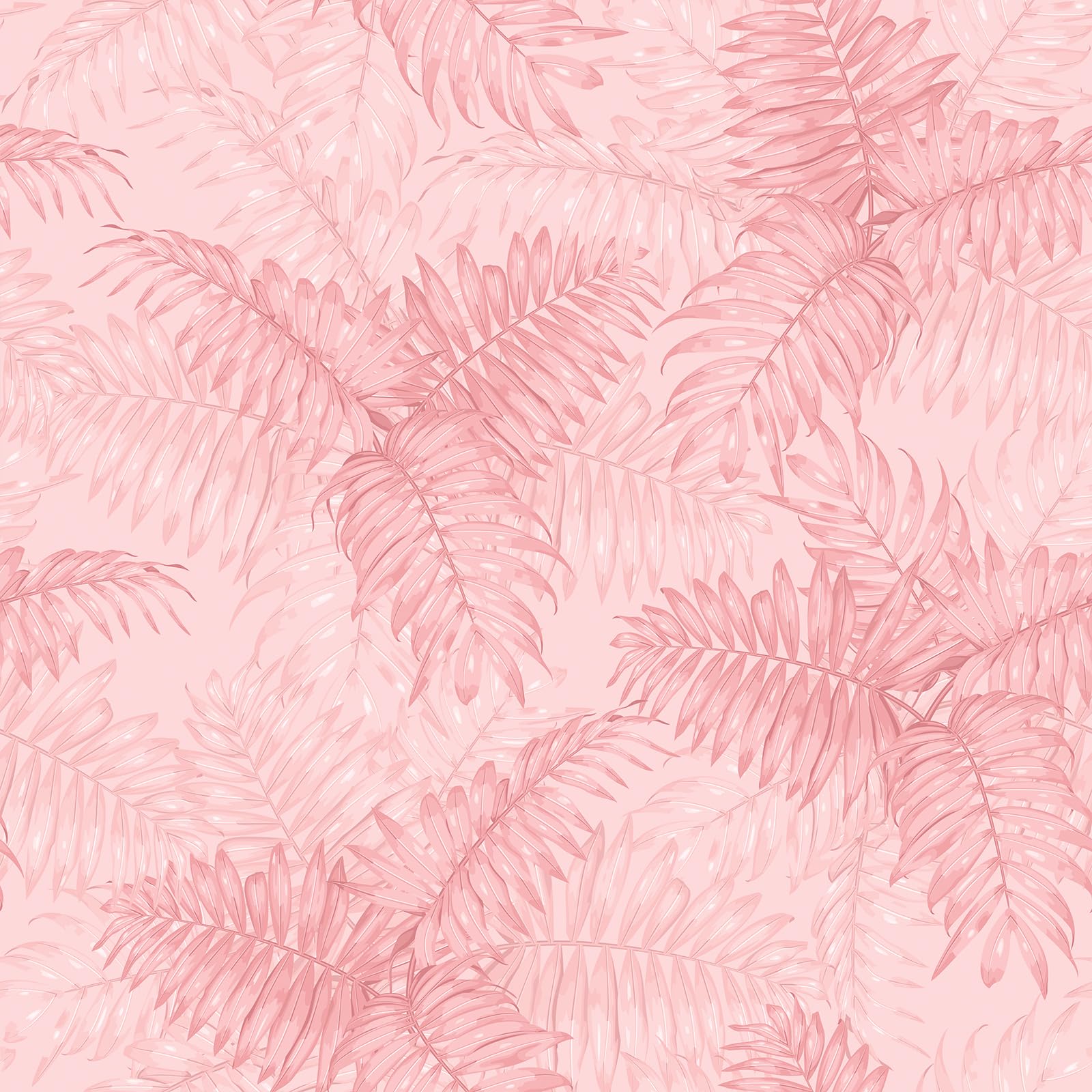 VEELIKE Pink Tropical Wallpaper Peel and Stick Palm Leaves Wallpaper for Bathroom Bedroom 17.7''x118'' Prepasted Removable Botanical Wallpaper Pink