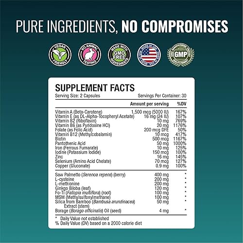 Miniatura 4 de Approved Science Hairprin - Promueve el crecimiento del cabello y ayuda a estimular la circulación del cuero cabelludo. 60 cápsulas veganas por