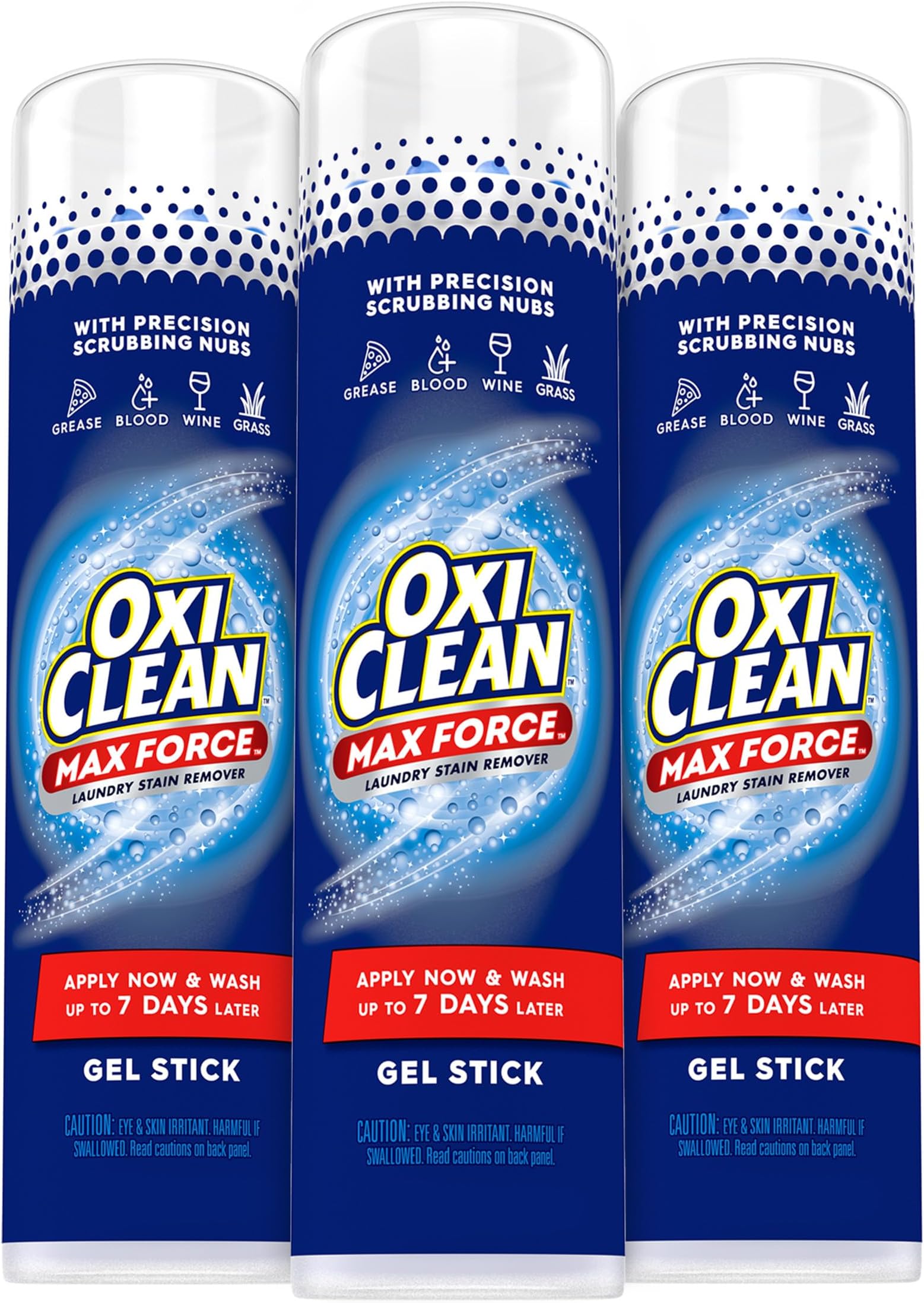 OxiClean Max Force Laundry Stain Remover Gel Stick, 6.2 fl oz, 3PK