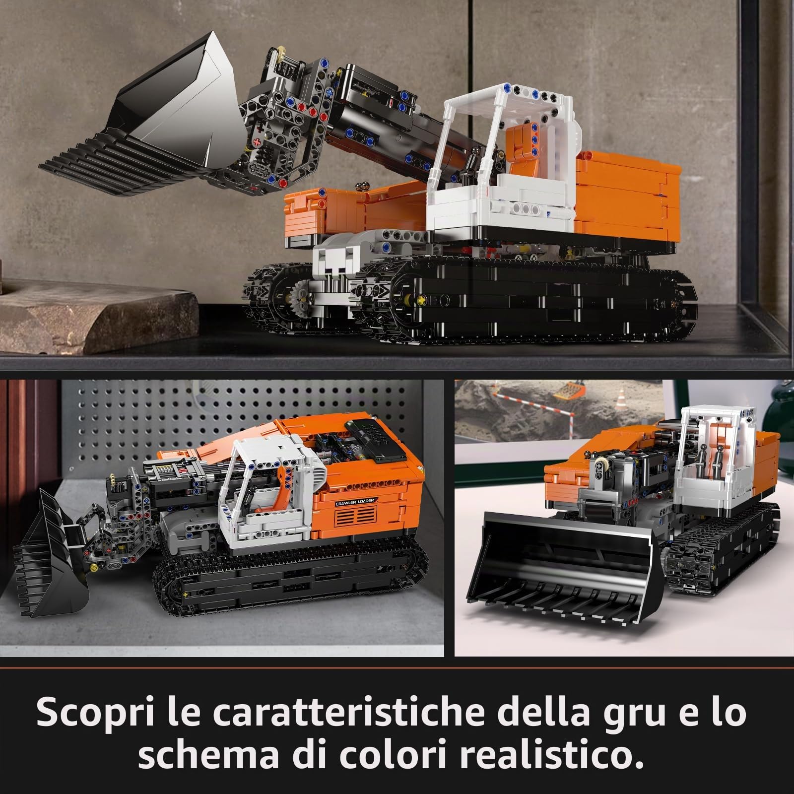 Mould King 17054 Tecnica Bulldozer Mattoni da costruzione tecnica, telecomando per applicazione, bruchi, caricatore telescopico con motori, kit di costruzione, giocattoli, regali per 14 anni