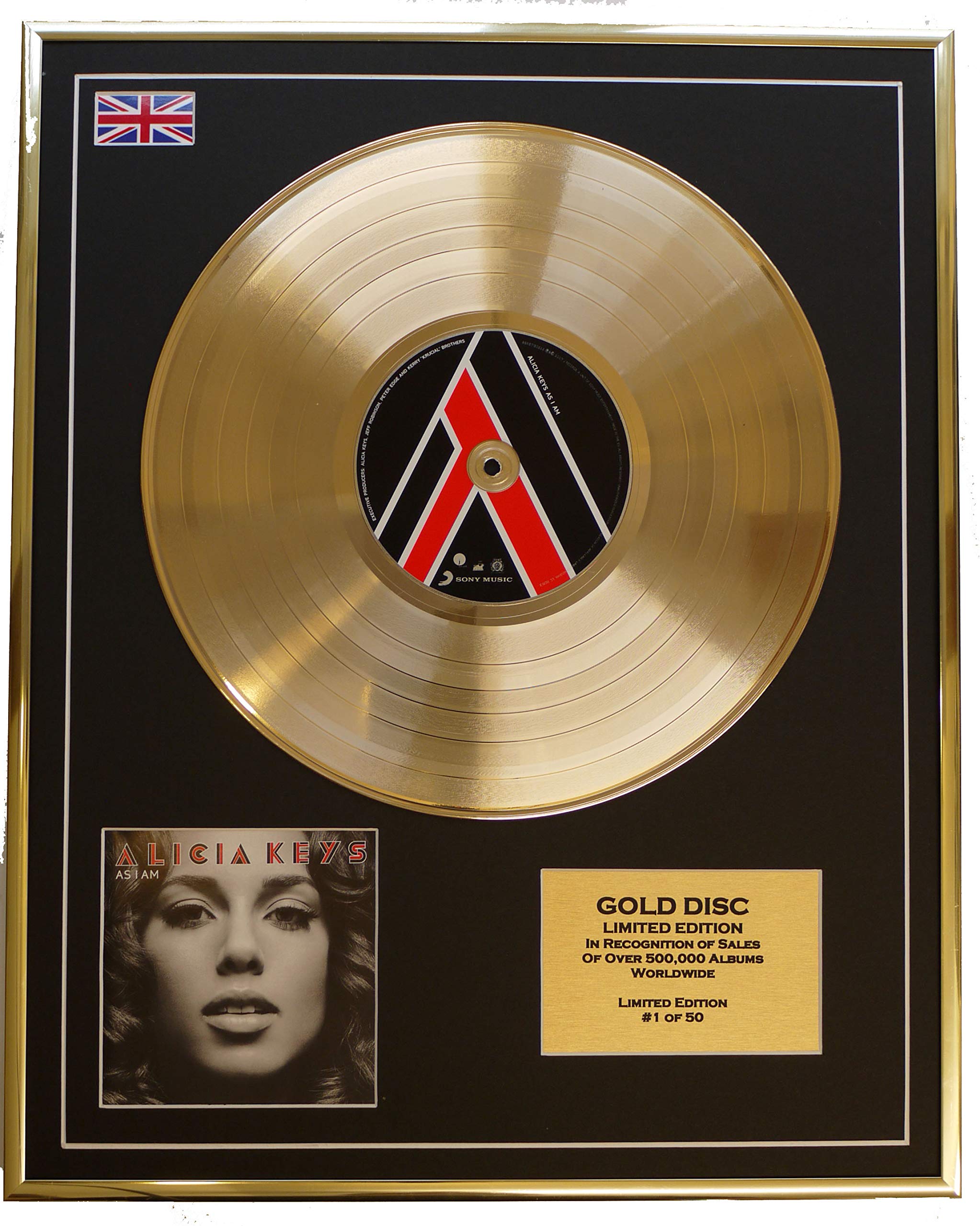 Alicia Keys/CD Gold Disc Record Limited Edition/AS I AM