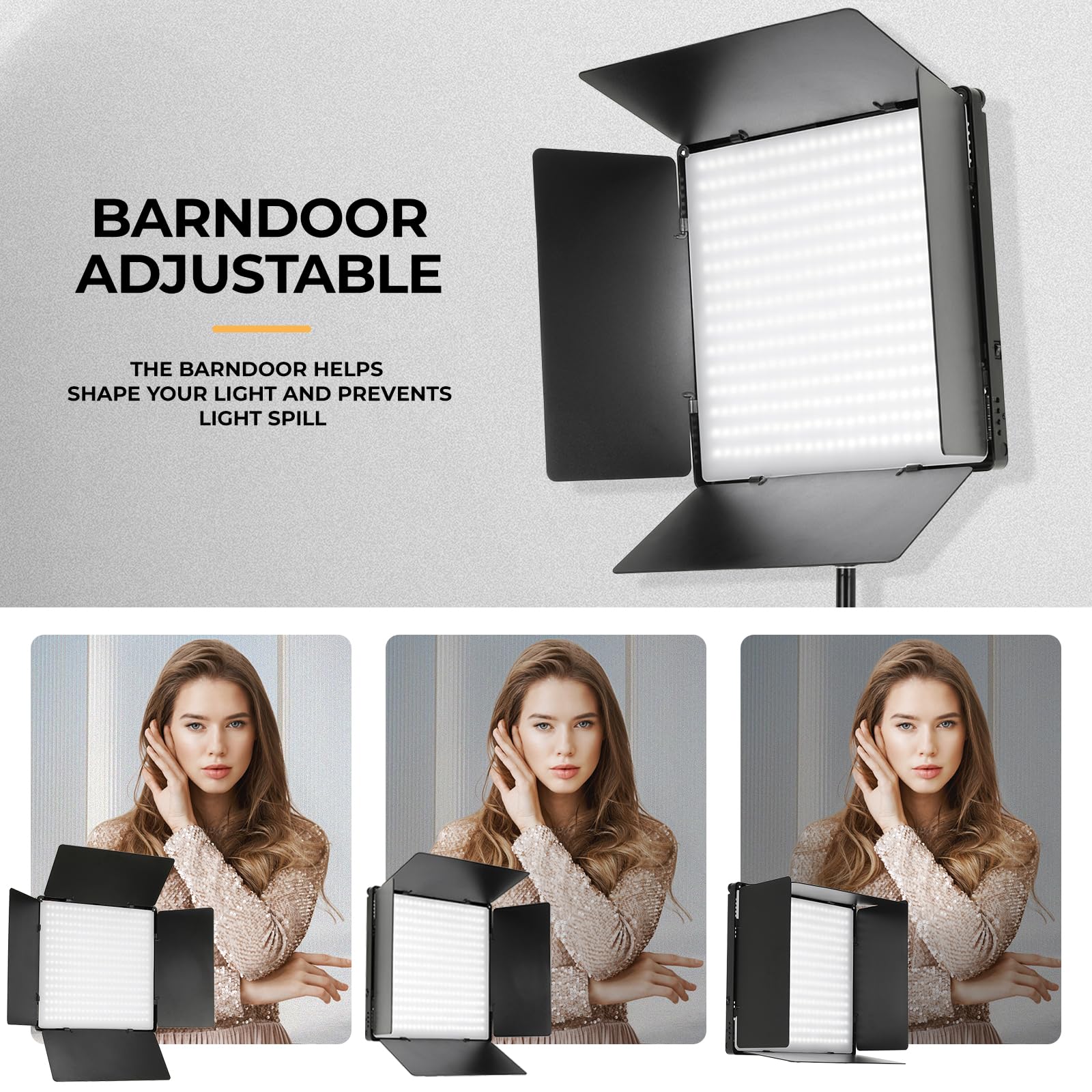 LED Videoleuchte, 2-Pack zweifarbige Studioleuchten, 720 LEDs Video Streaming Licht mit Fernbedienung 195cm Stativ, 3000–6300K, 10-100% Dimmbar, für YouTube TikTok Fotografie (33x33 cm)