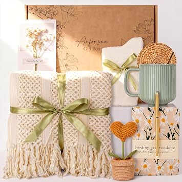 Self Care Gifts for Women Get Well Soon Birthday Gifts Baskets Care Package for Women, Thinking of You Feel Better Inspirational Christmas Gifts for Mom Her Friend Sister Wife