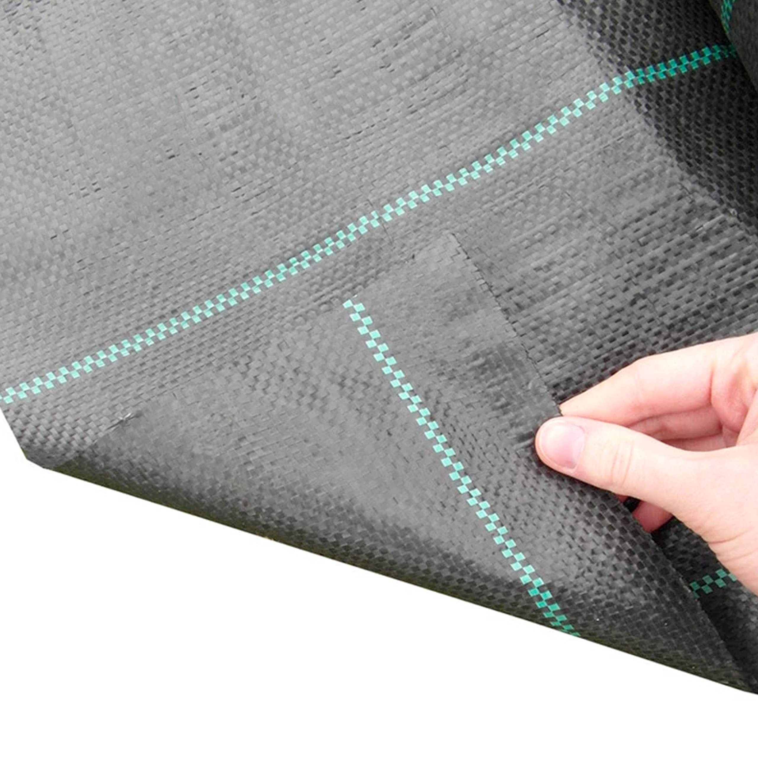 Telo Pacciamatura 90gr/mq in Rotoli Anti Erbacce Pacciamante per Giardino Orto Elevata Stabilizzazione Raggi UV Copertura Terreno Antialga Calpestabile Permeabile Drenante (H 160 cm x 100 M, Nero)