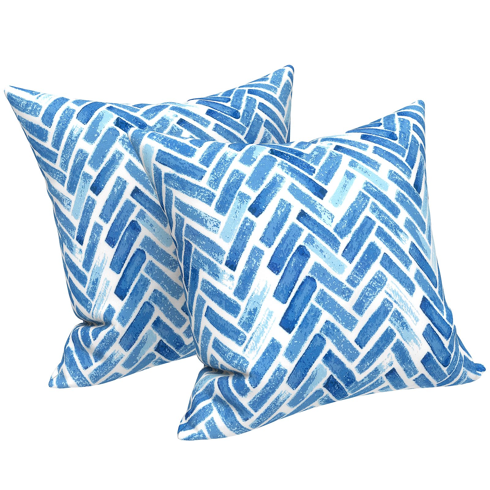 LVTXIII Outdoor/Indoor Throw Pillows, Decorative Throw Pillows with Inserts, 18"x18" Square Pillows for Bed, Couch, Sofa and Patio Furniture (Set of 2