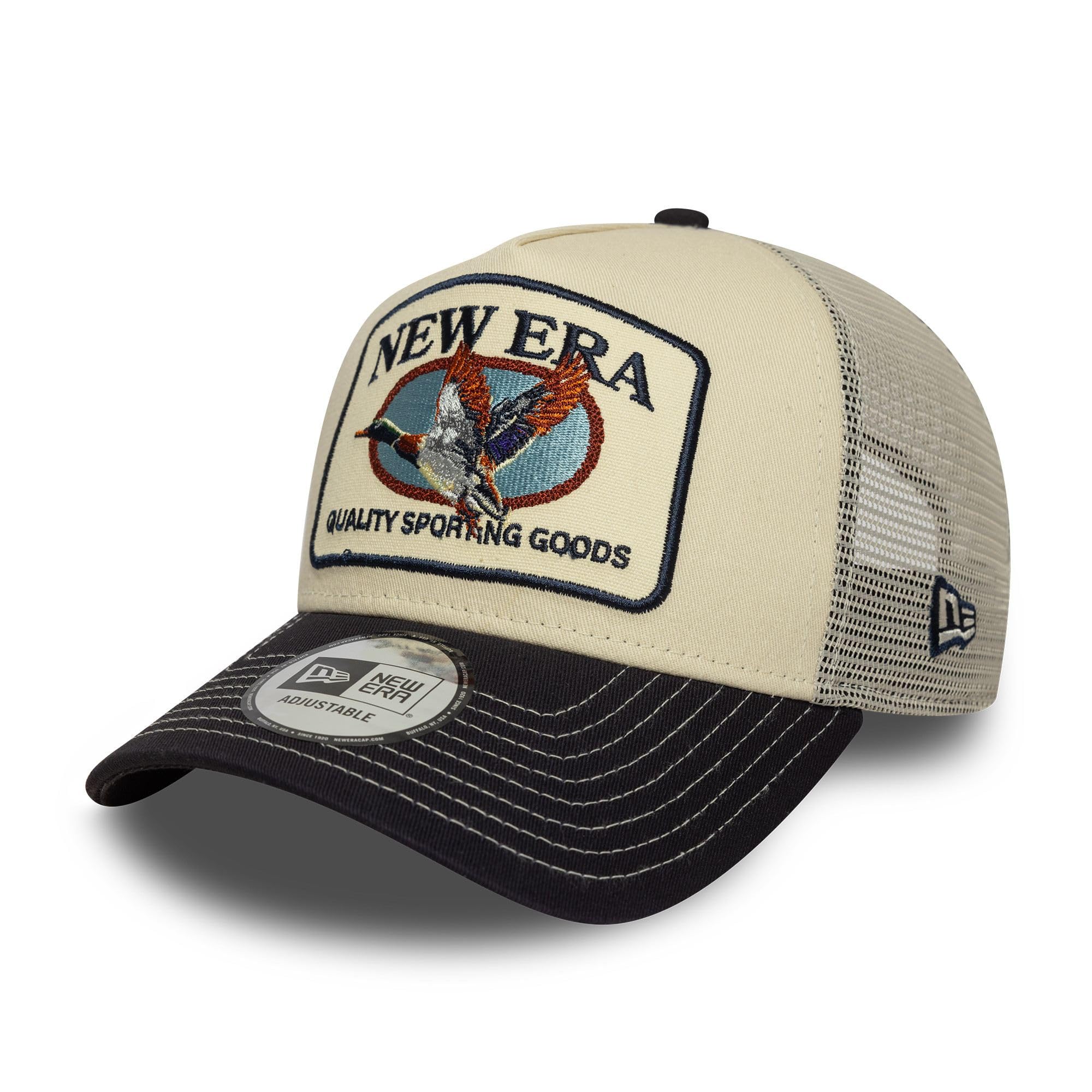New Era Animal Print A-Frame Trucker Cap Beige