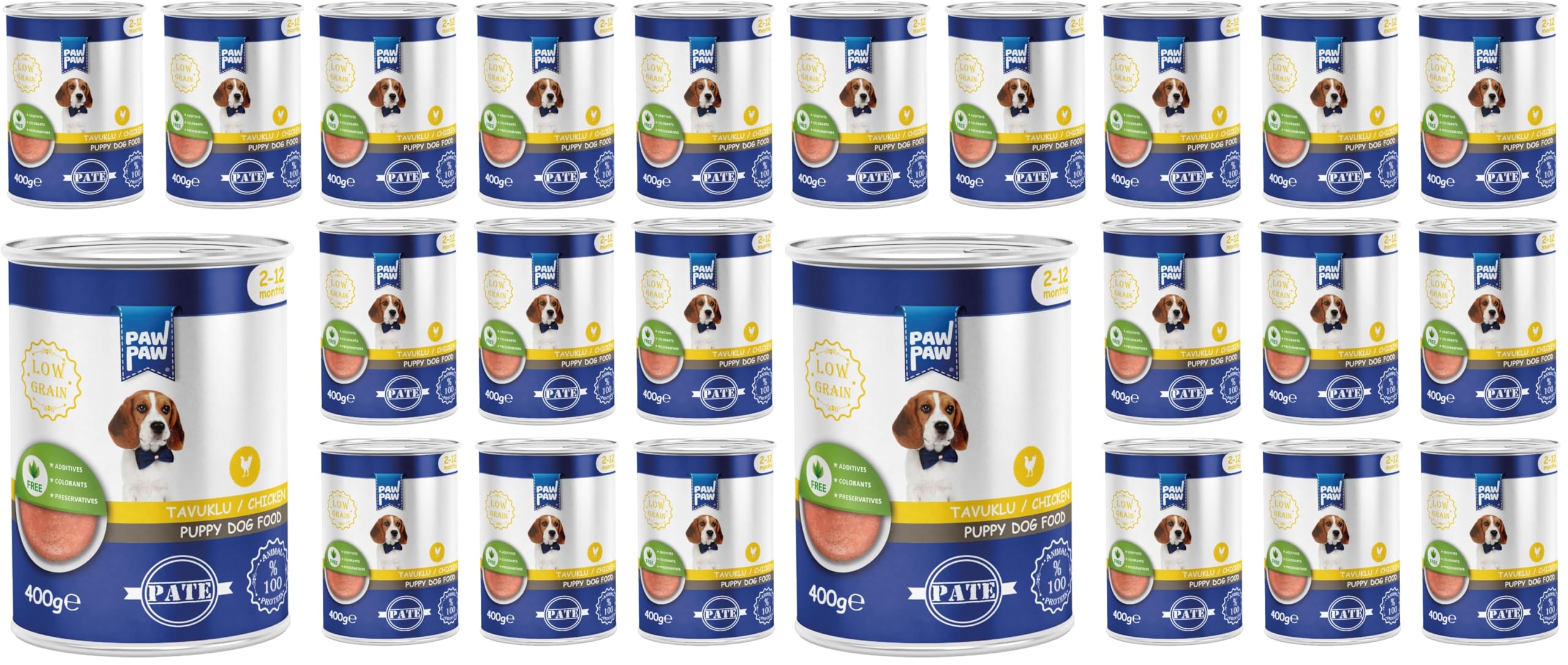 Pawpaw Yavru Köpek Tavuklu Pate 400 Gr x 12 Adet (2 paketi)