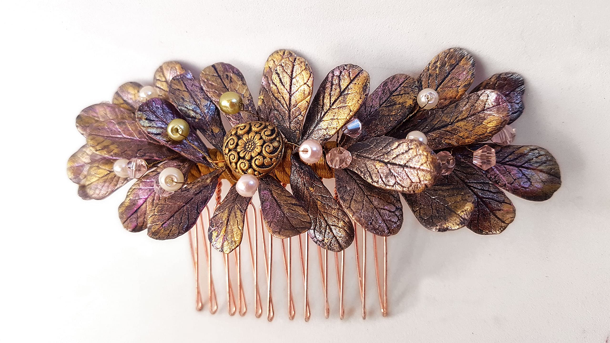 Peineta Sposa Ornamento Fiaba per capelli-Fiori Porcellana porcellana porcellana fredda accessori per capelli-pettine per capelli