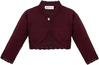 Vista 1 de Lilax Cárdigan tipo bolero de tejido de punto, manga larga, cierre de botón, para niñas pequeñas