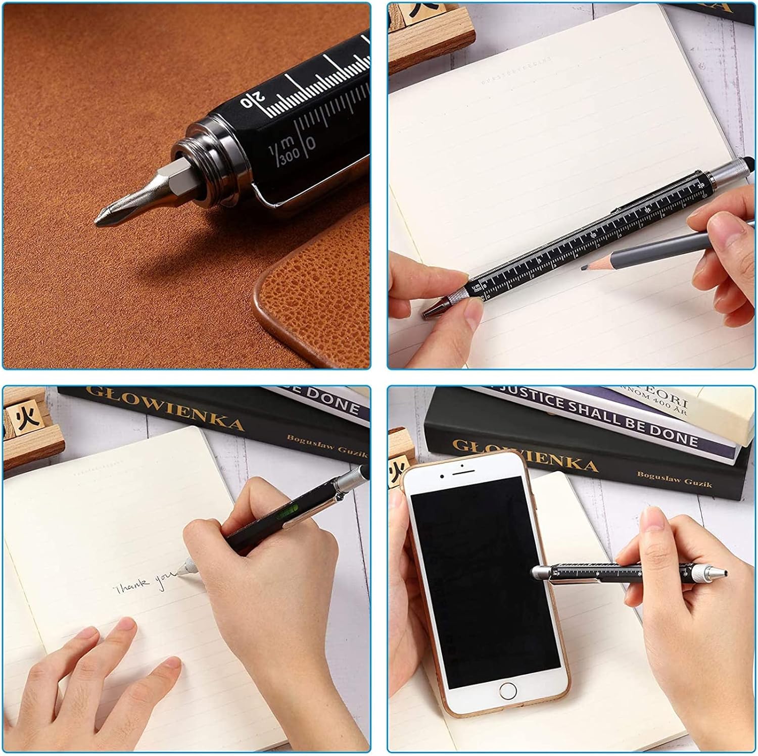 MOJOTIC 6-in-1 Multifunktionsstift: Das perfekte Geschenk für Männer und Väter!