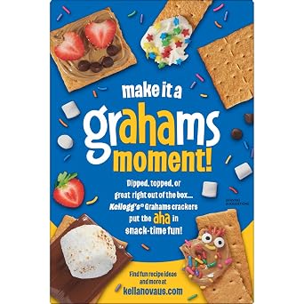 Kellogg's Grahams Crackers, Original, Easy Snacks, 15oz Box