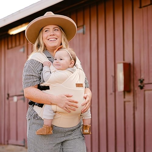 Miniatura 7 de Moby Portabebés de fácil envoltura para recién nacidos y niños pequeños, diseño ligero y manos libres para mamá y papá, ajustable para todo tipo de