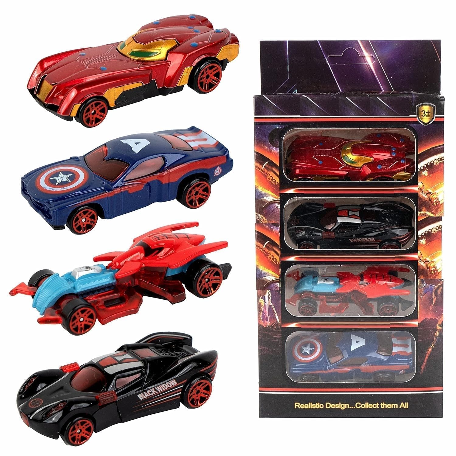 Umadiya® Mini Metal Die Cast Car Set of 6 & 4 Toy Vehicle Play Set Free Wheel High Speed Unbreakable, Small Racing for Exciting Playtime Adventures, Movie Vehicle Car for Kid (Set of 4), Multi