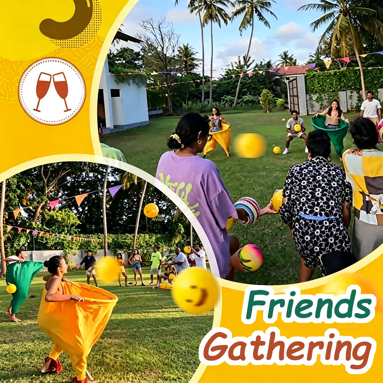 Juego Al Aire Libre Granny Pants | Pantalones Gigantes EláSticos Con Pelotas Y Bomba De Inflado,Divertido Lanzamiento Para Fiestas En El JardíN NiñOs Adultos