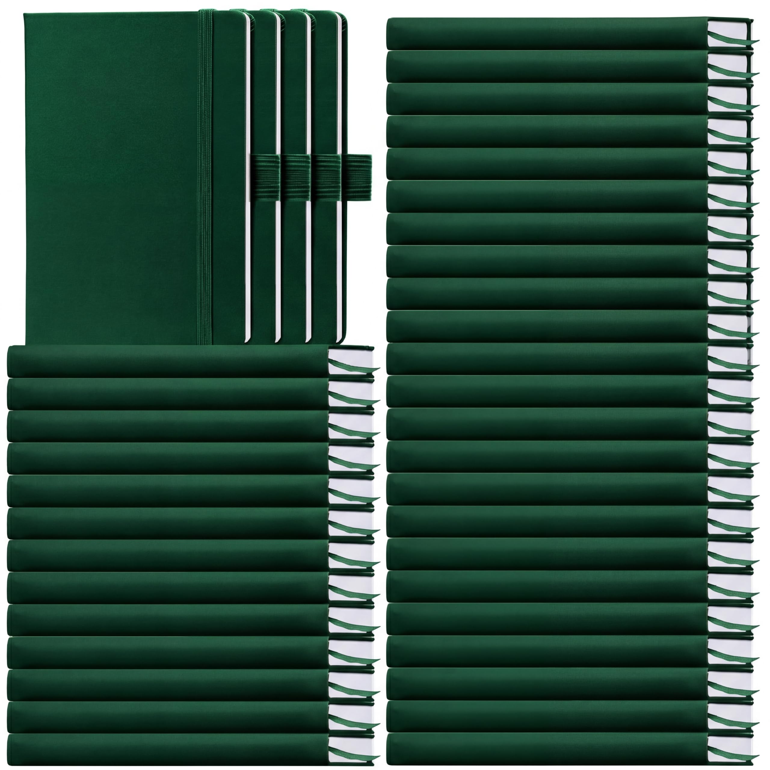 Laumoi Paquete de 40 cuadernos de bolsillo, tamaño A6, mini diario de tapa dura, cuadernos forrados de piel sintética de 3.5 x 5.5 pulgadas, bloc de notas pequeño con rayas universitarias con soporte