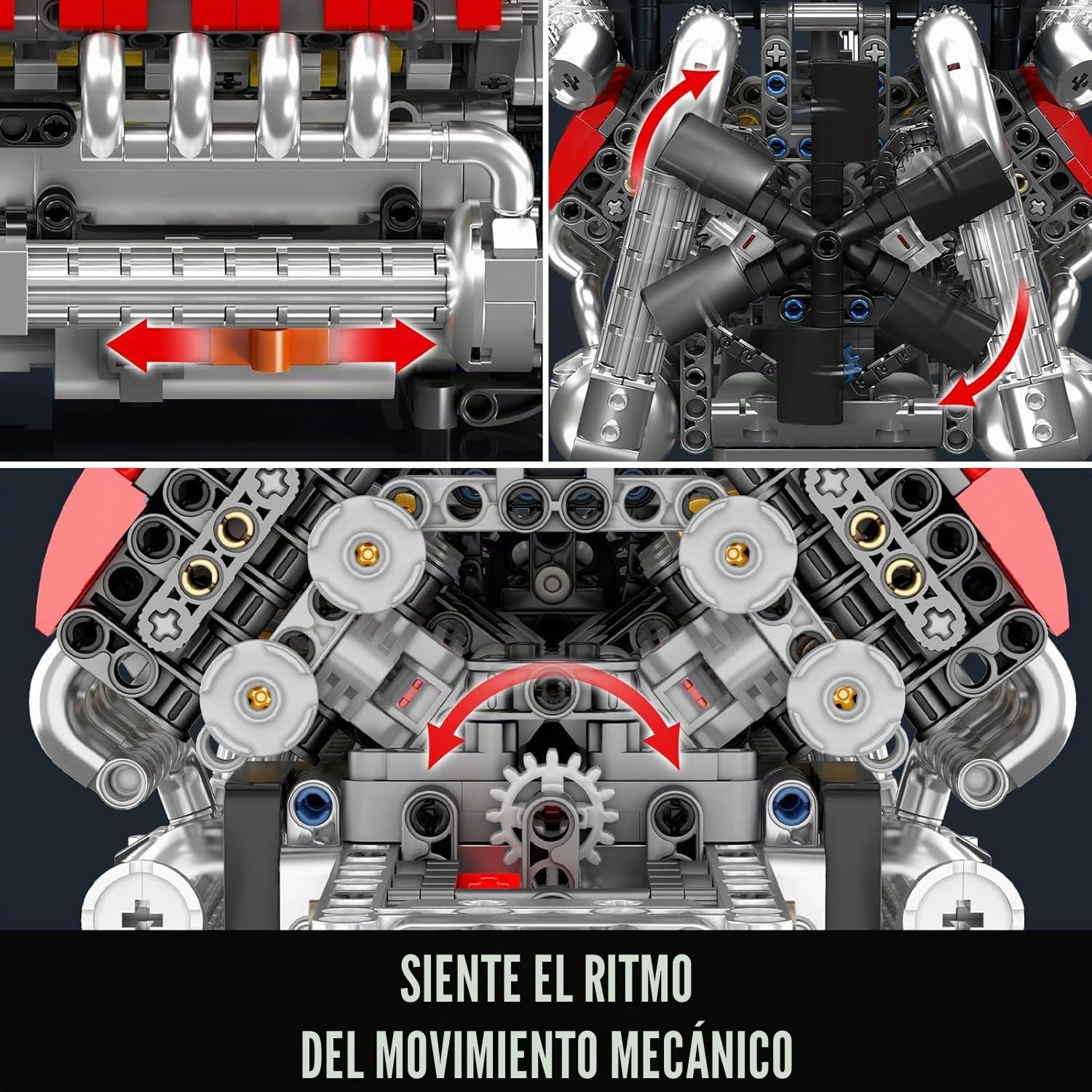 Kit de construcción del motor V8 Mould King 10203